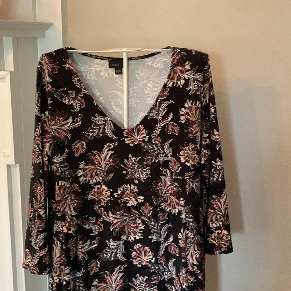 J.Jill Wearever collection floral paisley 3/4 sleeve dress. Worn 1x‎